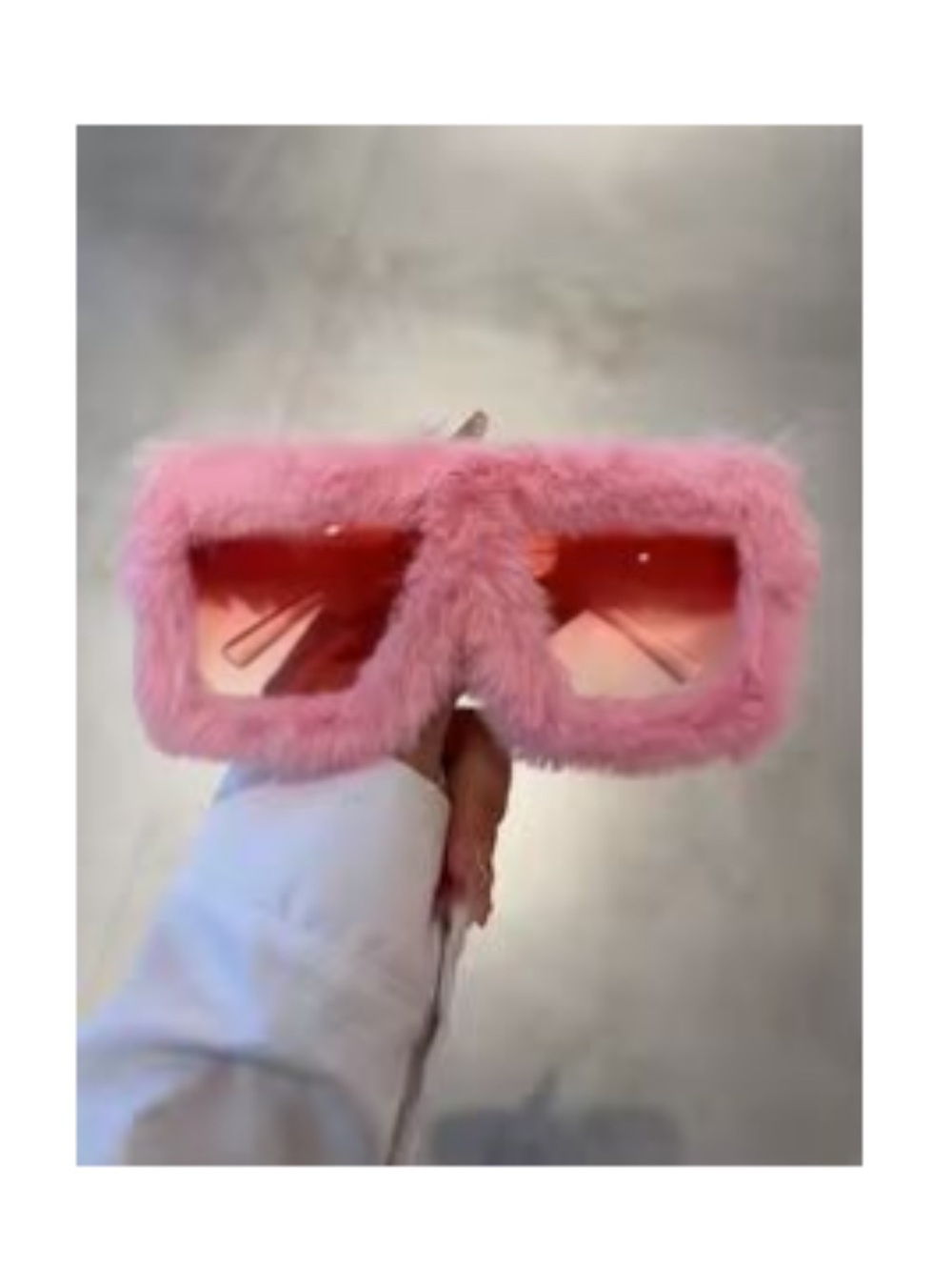Pink Fuzzy Sunglasses